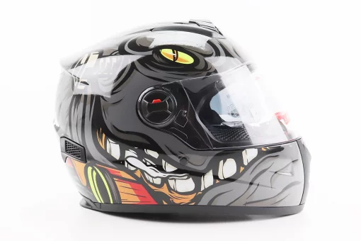 Шлем интеграл, закрытый+очки BLD-М61 S (55-56см), ЧОРНО-СЕРЫЙ "Buffalo", FIX-206598