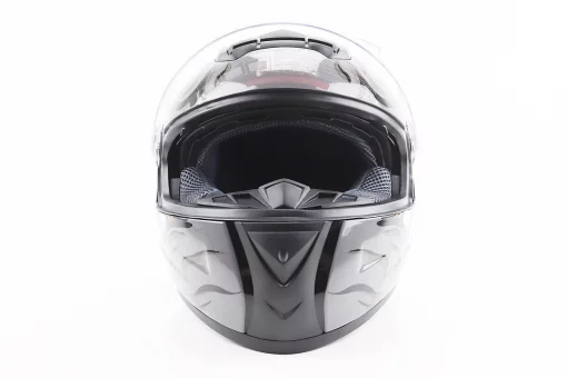 Шлем интеграл, закрытый+очки BLD-М61 S (55-56см), ЧОРНО-СЕРЫЙ "Buffalo", FIX-206598