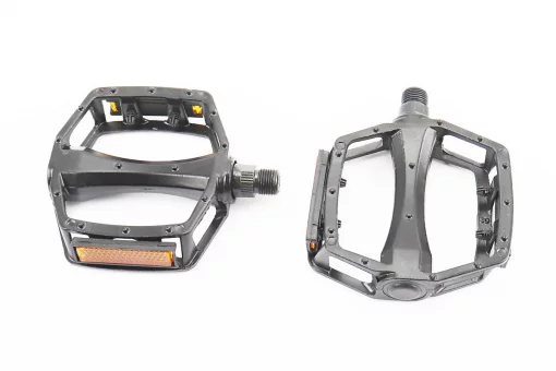 Педали MTB широкие 9/16" (100x95x25mm) алюминиевые, чёрные, от 3шт -8%, FIX-207912