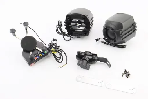 АУДИО-блок с держателем телефона (МРЗ-USB/SD, FM-радио) + колонки 2шт, FIX-354267