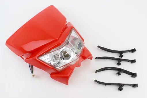 Пластик - обтекатель + фара, КРАСНЫЙ, тип 3, FIX-327124