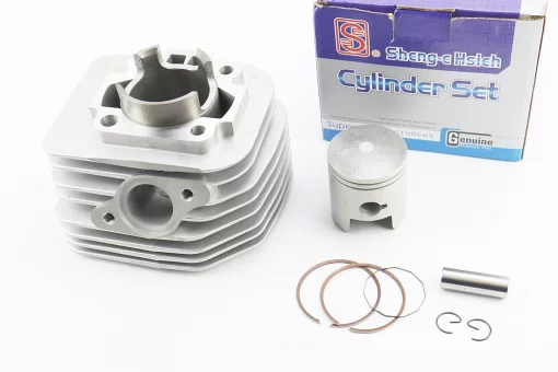 Циліндр к-кт (цпг) Suzuki AD110cc-52,5мм (поршень h=60мм, палець d=14мм) синя коробка (без прокладок), FIX-336450