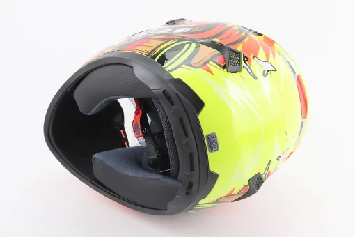 Шлем интеграл, закрытый+очки BLD-М61 М (57-58см), ЖЕЛТО-ОРАНЖЕВЫЙ "Buffalo", FIX-206614