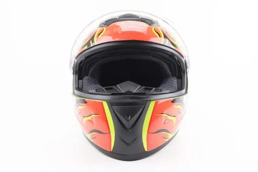 Шлем интеграл, закрытый+очки BLD-М61 М (57-58см), ЖЕЛТО-ОРАНЖЕВЫЙ "Buffalo", FIX-206614