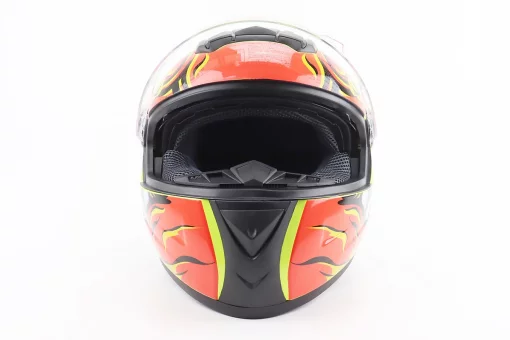 Шлем интеграл, закрытый+очки BLD-М61 S (55-56см), ЖЕЛТО-ОРАНЖЕВЫЙ "Buffalo", FIX-206615