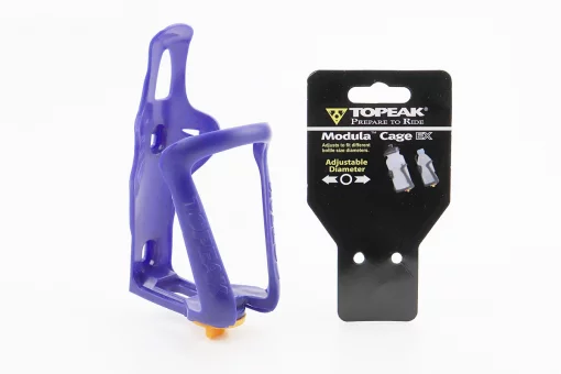 Флягодержатель пластиковый с регулировкой под фляги 51-73мм, крепл. на раму, синий TMD05B, FIX-409292