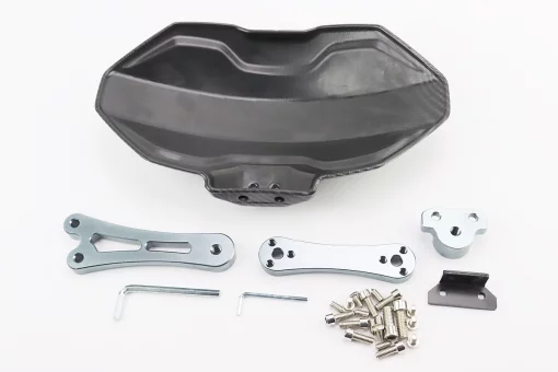 Крыло заднее универсальное, графитное крепление на одну сторону с регулировкой наклона (брызговик) TUNING, КАРБОН, FIX-354374