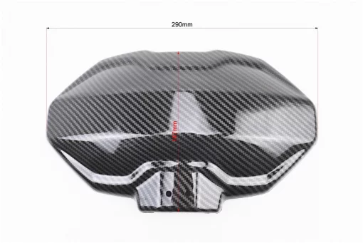 Крило заднє універсальне, червоне кріплення на одну сторону з регулюванням нахилу (бризговик) TUNING, КАРБОН, FIX-354377