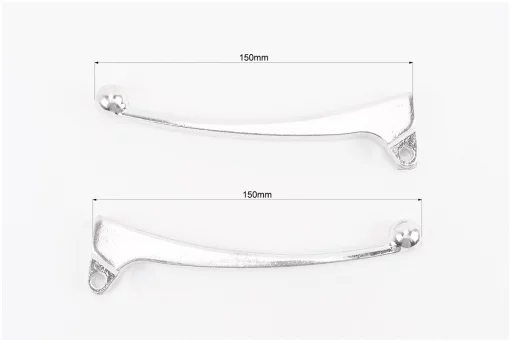 Рычаги руля левый, правый к-кт 2шт (под сцепл./барабан. тормоз) "хром", FIX-318749