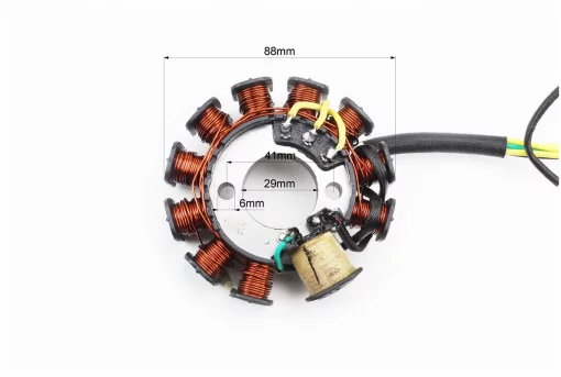 Статор магнето (генератора) (11 катушек разъем "мама 4+2") высота 31мм, FIX-310397