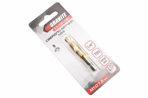 Свердло-мітчик по металу M10x1,5мм HSS DIN338 11-10-150, FIX-210786