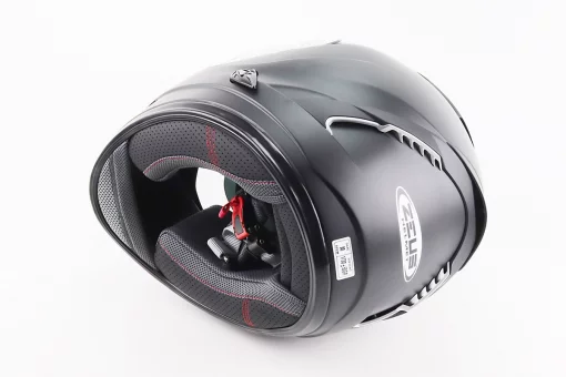 Шолом інтеграл, закритий+відкидні окуляри ZS-806F Solid M, ЧОРНИЙ мат, FIX-207961