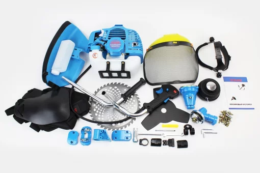 Триммер (мотокоса) БЕЛАРУСЬ - 5,5л.с. (шпуля-1шт+нож 3Т-1шт+40Тпоб-1шт, труба D-28mm х 9T), FIX-213181