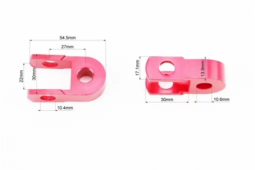 Подовжувач заднього амортизатора 27мм к-кт 2шт, червоний, FIX-354412