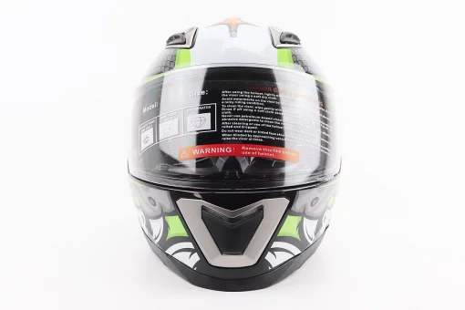 Шолом інтеграл, закритий BLD-M62 М (57-58см), СІРИЙ/НЕОНОВО-ЗЕЛЕНИЙ "T-Rex", FIX-206616