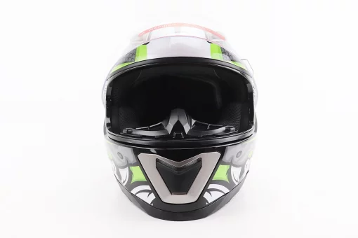 Шолом інтеграл, закритий BLD-M62 S (55-56см), СІРИЙ/НЕОНОВО-ЗЕЛЕНИЙ "T-Rex", FIX-206617