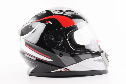 Шолом інтеграл, закритий BLD-M62 М (57-58см), ЧОРНИЙ/БІЛО-ЧЕРВОНИЙ, FIX-206620