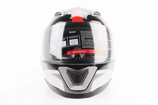 Шолом інтеграл, закритий BLD-M62 М (57-58см), ЧОРНИЙ/БІЛО-ЧЕРВОНИЙ, FIX-206620