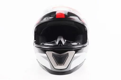 Шолом інтеграл, закритий BLD-M62 М (57-58см), ЧОРНИЙ/БІЛО-ЧЕРВОНИЙ, FIX-206620