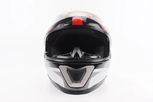 Шолом інтеграл, закритий BLD-M62 S (55-56см), ЧОРНИЙ/БІЛО-ЧЕРВОНИЙ, FIX-206621