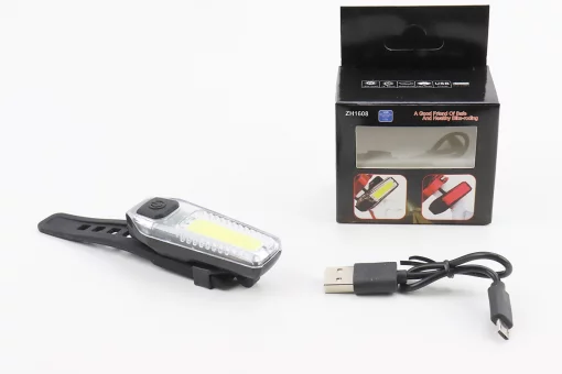 Фонарь передний 12 диодов 120 lumen, Li-ion 3.7V 300mAh зарядка от USB, влагозащитный, ZH1608, FIX-409315