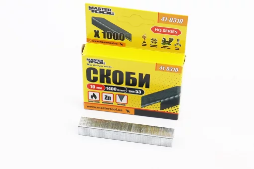 Скобы закаленные 10мм, R53, к-кт 1000шт 41-0310, FIX-703240