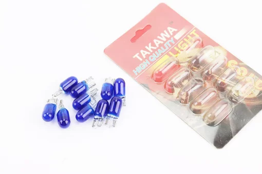 Лампа поворота (синяя без цоколя) 12V/3W T10, 10 шт., FIX-354455