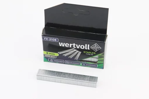 Скобы закаленные 8мм/11,3x0,75мм, R53, к-кт 1000шт FX-2108, FIX-703244