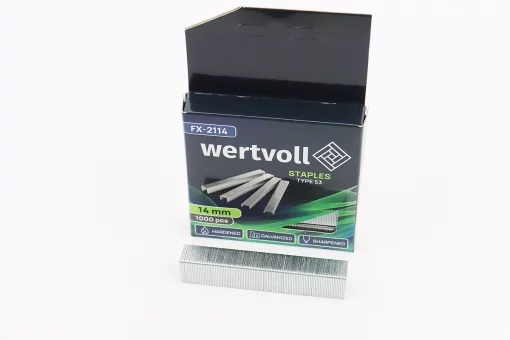 Скобы закаленные 14мм/11,3x0,75мм, R53, к-кт 1000шт FX-2114, FIX-703247