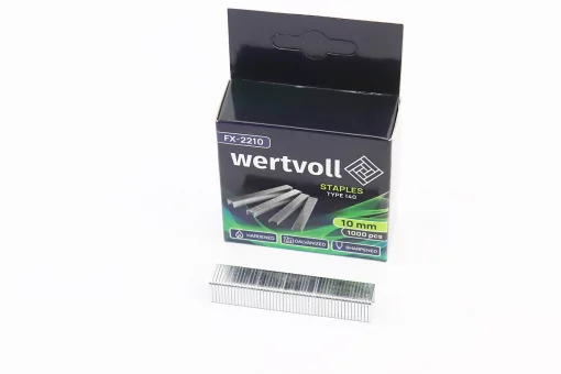 Скоби загартовані 10мм/10,6x1,25мм, R140, к-кт 1000шт FX-2210, FIX-703250