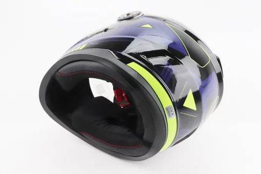 Шлем интеграл, закрытый BLD-М65 S (55-56см), ЧЕРНЫЙ/НЕОНОВО-ЖЕЛТО-СИНИЙ, FIX-206625