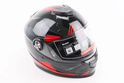 Шлем интеграл, закрытый BLD-М65 L (59-60см), ЧЕРНЫЙ/КРАСНО-СЕРЫЙ, FIX-206626