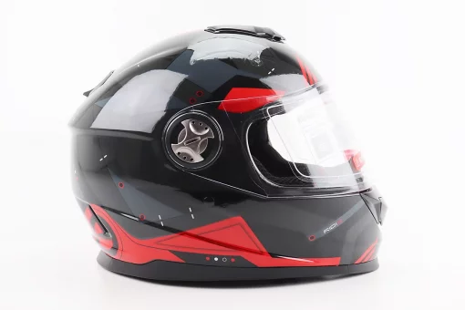 Шлем интеграл, закрытый BLD-М65 L (59-60см), ЧЕРНЫЙ/КРАСНО-СЕРЫЙ, FIX-206626