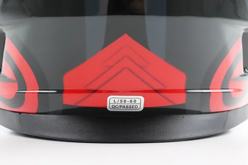 Шлем интеграл, закрытый BLD-М65 L (59-60см), ЧЕРНЫЙ/КРАСНО-СЕРЫЙ, FIX-206626