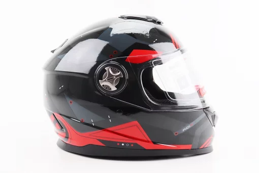 Шлем интеграл, закрытый BLD-М65 М (57-58см), ЧЕРНЫЙ/КРАСНО-СЕРЫЙ, FIX-206627