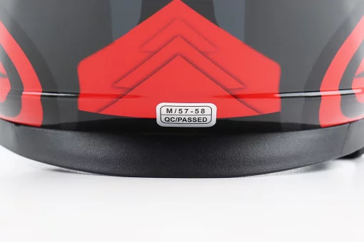 Шлем интеграл, закрытый BLD-М65 М (57-58см), ЧЕРНЫЙ/КРАСНО-СЕРЫЙ, FIX-206627