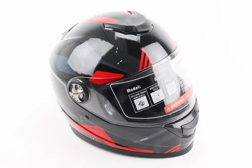 Шолом інтеграл, закритий BLD-М65 S (55-56см), ЧОРНИЙ/ЧЕРВОНО-СІРИЙ, FIX-206628
