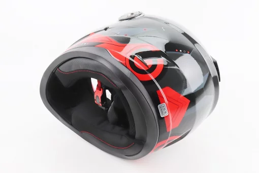 Шолом інтеграл, закритий BLD-М65 S (55-56см), ЧОРНИЙ/ЧЕРВОНО-СІРИЙ, FIX-206628