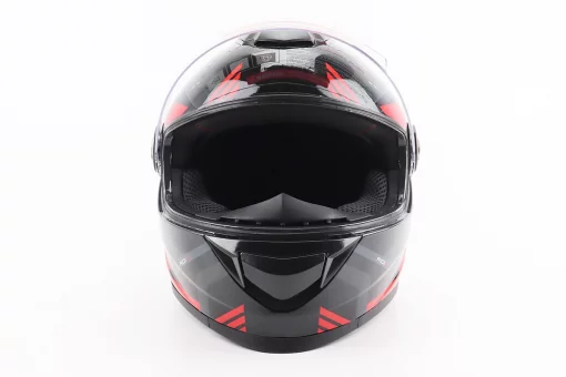 Шолом інтеграл, закритий BLD-М65 S (55-56см), ЧОРНИЙ/ЧЕРВОНО-СІРИЙ, FIX-206628