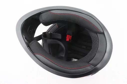 Шолом інтеграл, закритий BLD-М65 S (55-56см), ЧОРНИЙ/ЧЕРВОНО-СІРИЙ, FIX-206628