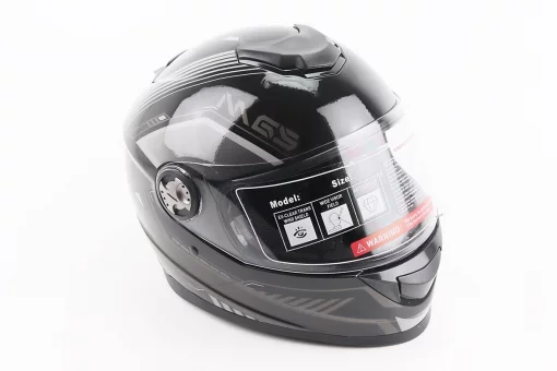 Шолом інтеграл, закритий BLD-М65 L (59-60см), ЧОРНО-СІРИЙ, FIX-206629