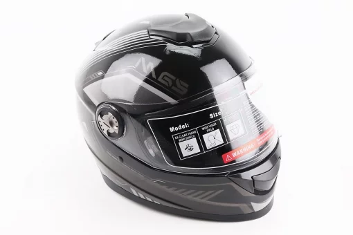 Шлем интеграл, закрытый BLD-М65 М (57-58см), ЧЕРНО-СЕРЫЙ, FIX-206630