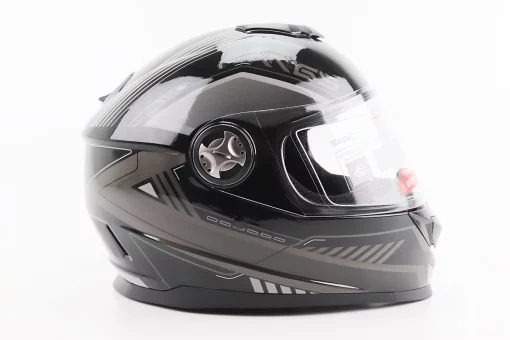 Шлем интеграл, закрытый BLD-М65 М (57-58см), ЧЕРНО-СЕРЫЙ, FIX-206630