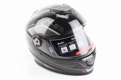 Шолом інтеграл, закритий BLD-М65 S (55-56см), ЧОРНО-СІРИЙ, FIX-206631