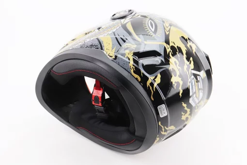 Шолом інтеграл, закритий BLD-М65 L (59-60см), ЧОРНИЙ/ЗОЛОТИСТО-СІРИЙ "Totem", FIX-206632