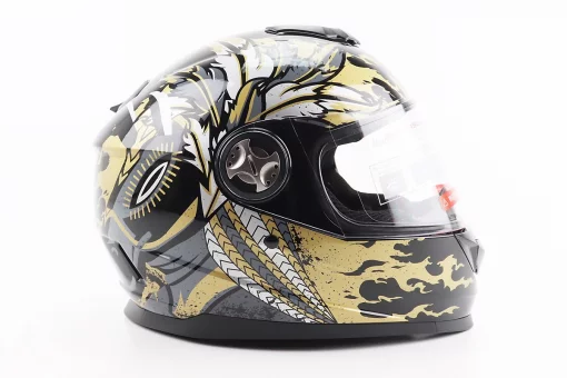 Шолом інтеграл, закритий BLD-М65 L (59-60см), ЧОРНИЙ/ЗОЛОТИСТО-СІРИЙ "Totem", FIX-206632