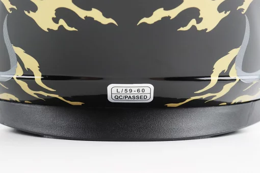 Шолом інтеграл, закритий BLD-М65 L (59-60см), ЧОРНИЙ/ЗОЛОТИСТО-СІРИЙ "Totem", FIX-206632