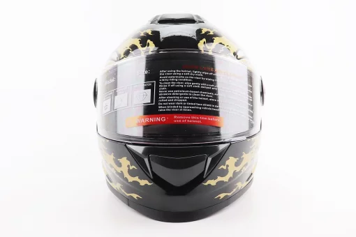 Шлем интеграл, закрытый BLD-М65 М (57-58см), ЧЕРНЫЙ/ЗОЛОТИСТО-СЕРЫЙ "Totem", FIX-206634