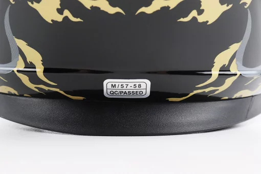 Шлем интеграл, закрытый BLD-М65 М (57-58см), ЧЕРНЫЙ/ЗОЛОТИСТО-СЕРЫЙ "Totem", FIX-206634