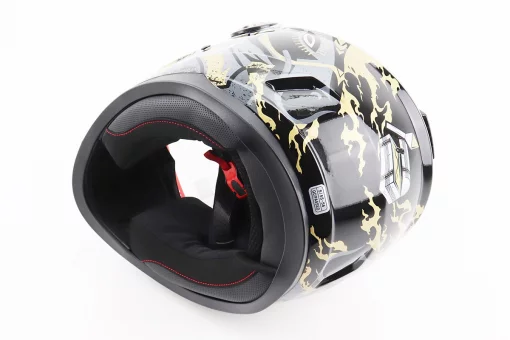 Шлем интеграл, закрытый BLD-М65 S (55-56см), ЧЕРНЫЙ/ЗОЛОТИСТО-СЕРЫЙ "Totem", FIX-206635